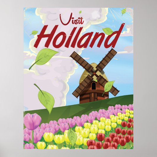 オランダ ビンテージ 旅行 ポスター (正面)