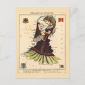 オランダ・ベルギー絵地図ヴィンテージはがき ポストカード (正面)
