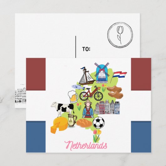オランダ ポストカード (正面/裏面)