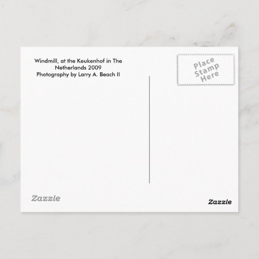 オランダ ポストカード (裏面)