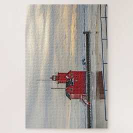 オランダ・ミシガンでビッグレッドとして知られる灯台 ジグソーパズル