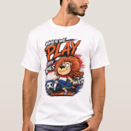 オランダ ライオン サッカー ファン おもしろ Tシャツ