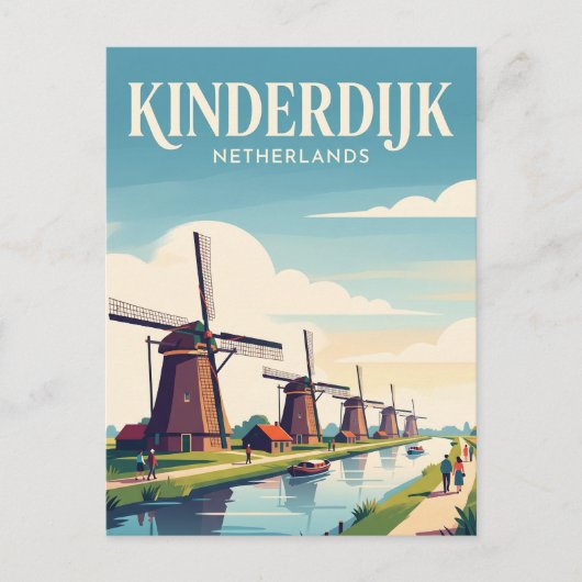 オランダ 南ホラント州 キンデルダイク ポストカード (正面)
