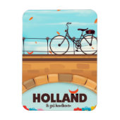 オランダ "我堅持" 自転車旅行ポスター マグネット (縦)