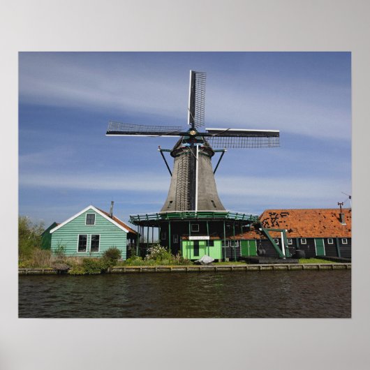 オランダ，風車， Zaanse Schans,オランダ3 ポスター (正面)