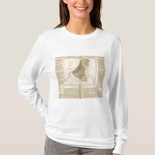 オランダ、Beligiumの地図書の地図 Tシャツ (正面)