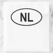 オランダ「NL」 楕円形シール (バッグ)