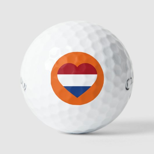 オランダHeartflag on Orange css gbcnt ゴルフボール (正面)