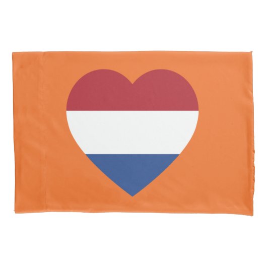 オランダHeartflag on Orange pccnt 枕カバー (正面)