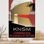 オランダKNSMヴィンテージ旅行ポスター復元 ポスター (キッチン)