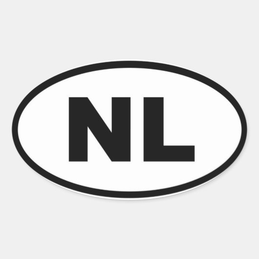オランダNLヨーロッパ 楕円形シール (正面)