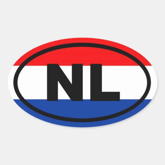 オランダNLヨーロッパ 楕円形シール (正面)
