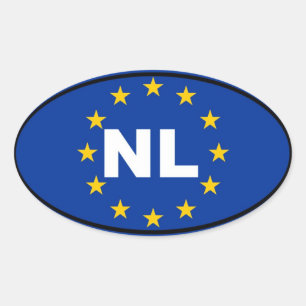 オランダNL欧州連合 楕円形シール