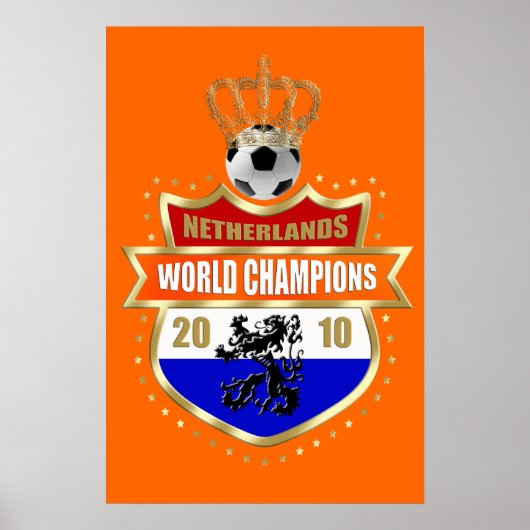 オランダWorld Champions 2010バッジ ポスター (正面)