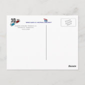 オランダZaanse Schans Windmil 3Dアナグリフ葉書 ポストカード (裏面)