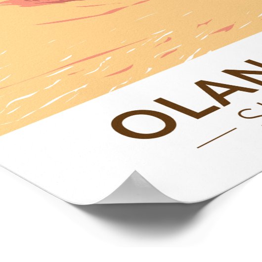 オランチャピークシエラネバダカリフォルニアヴィンテージ ポスター (角)