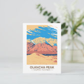 オランチャピークシエラネバダカリフォルニアヴィンテージ ポストカード (スタンド正面)