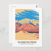 オランチャピークシエラネバダカリフォルニアヴィンテージ ポストカード (正面/裏面)