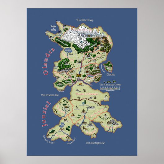 オランドラとユンジエルの地図 – ミディアムポスター ポスター (正面)