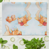 オランファンシーダ金魚 キッチンタオル (折り畳み)