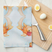 オランファンシーダ金魚 キッチンタオル (四つ折り)