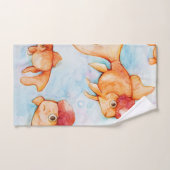 オランファンシーダ金魚 バスタオルセット (ハンドタオル)