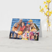 オラン感謝家族の写真感謝祭 カード (黄色い花)