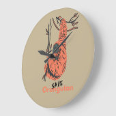 オラン救ングタン ラージ壁時計 (傾斜)