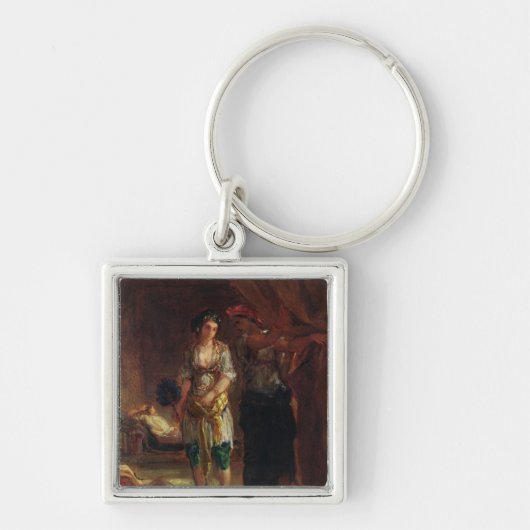 オラン、c.1847のハーレムのインテリア キーホルダー (正面)