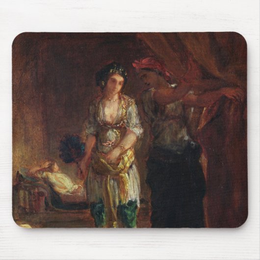 オラン、c.1847のハーレムのインテリア マウスパッド (正面)