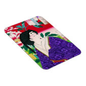 オリアクールン日本木版芸者の女性 マグネット (右側)