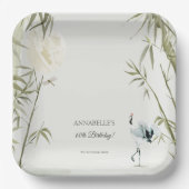 オリエエレガントンタブクレーンバースデーパーティー ペーパープレート (正面)