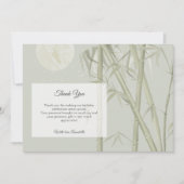オリエエレガントントバンブーフォトサンキューカード 招待状 (正面)