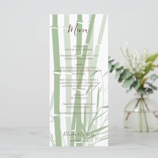 オリエエレガントントバンブ結婚ーズ メニュー (スタンド正面)