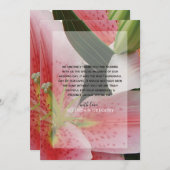 オリエエレガントントリリー結婚ズサンキューカード サンキューカード (正面/裏面)