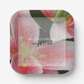 オリエエレガントントリリー結婚ズ ペーパープレート (正面)