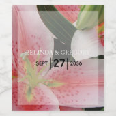 オリエエレガントントリリー結婚ズ ワインラベル (シングルラベル)