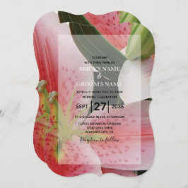 オリエエレガントントリリー結婚式招待状 招待状