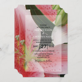 オリエエレガントントリリー結婚式招待状 招待状