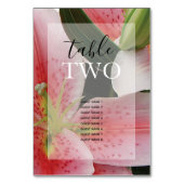 オリエエレガントントリ結婚リーズのゲスト名 テーブルナンバー (裏面)