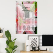 オリエエレガントンユリ結婚ーの座席表 ポスター (ホームオフィス)