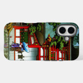 オリエカッコいいンタル日本のクラシック寺の雨芸術 Case-Mate iPhoneケース (裏面 (横))