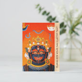 オリエカッコいいントチベットのタンカバイラバタトゥーアート ポストカード (スタンド正面)