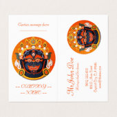 オリエカッコいいントチベットのタンカバイラバタトゥーアート 名刺 (外部フラット)