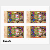 オリエカッコいいントチベットタンカウスニサシタパトラ 長方形シール (シート)