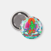 オリエカッコいいントチベットタンカグリーンタトゥー マグネット (正面/裏面)