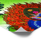 オリエカッコいいントチベットタンカゴールデンマザーアート ポスター (角)