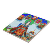 オリエカッコいいントチベットタンカゴールデンマザー タイル (側面)