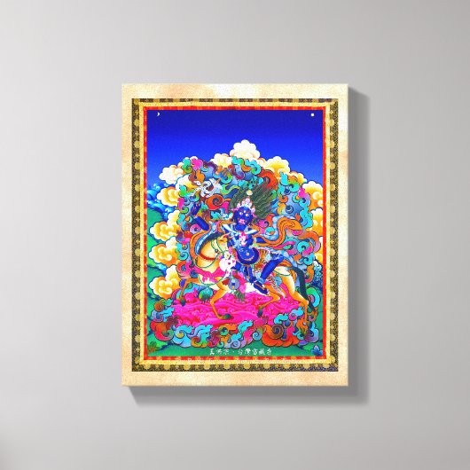 オリエカッコいいントチベットタンカタトゥーパーデンラーモ キャンバスプリント (正面)