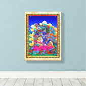 オリエカッコいいントチベットタンカタトゥーパーデンラーモ キャンバスプリント (インサイチュ (ウッドフロア))